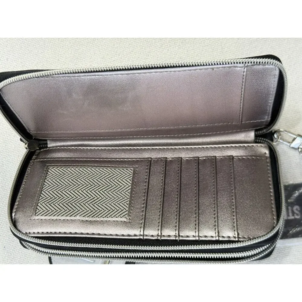 Women’s Black And Silver Steve Madden Wallet